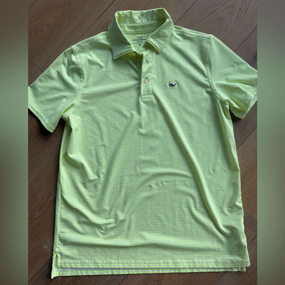 Vineyard Vines Light Green Polo Shirt, Youth XL